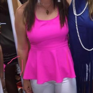 Pink top with open back cross